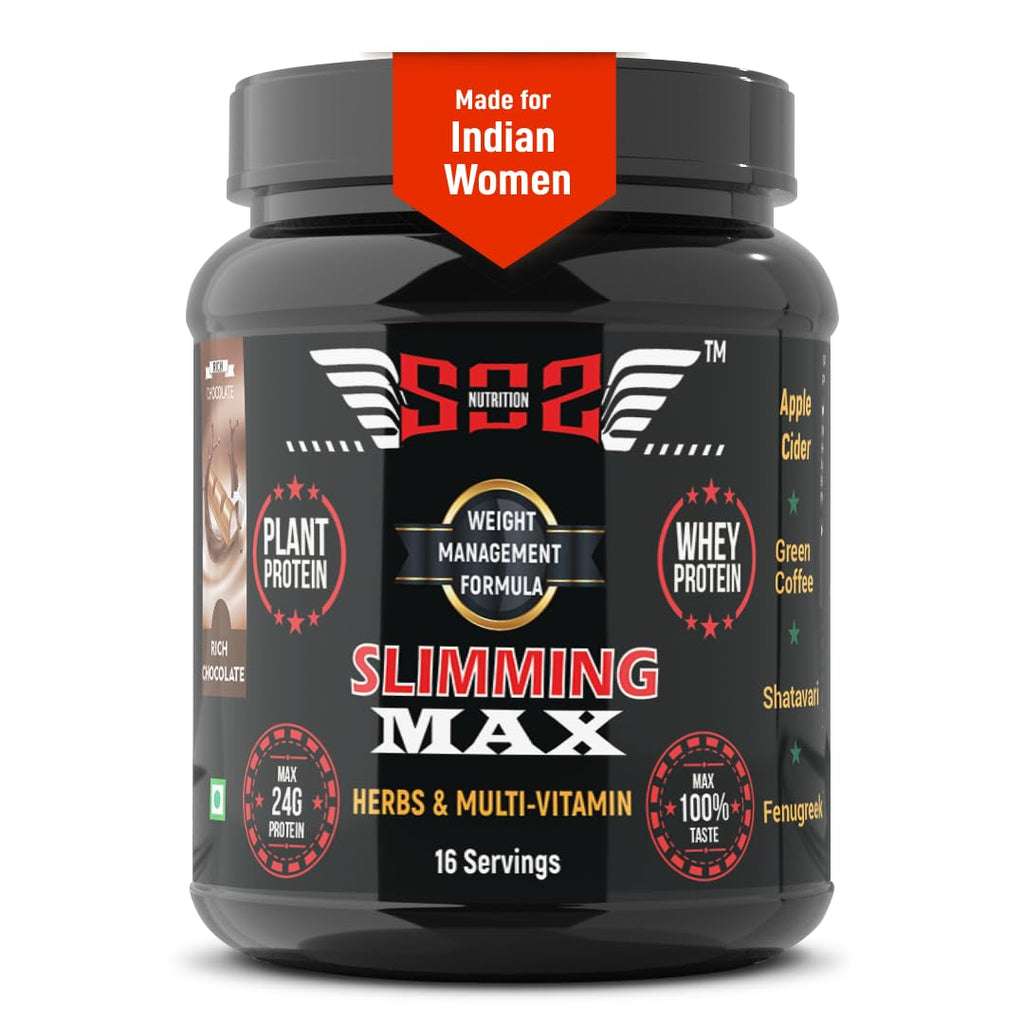 Slimming Max Women Protein Powder 500gm | Chocolate Flavour | Weight Loss Protein Powder