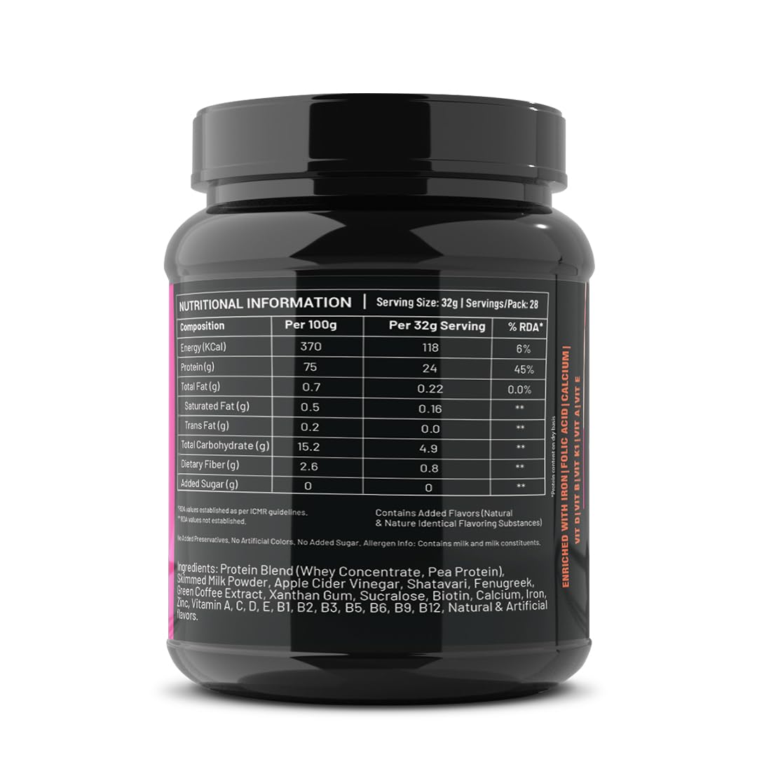 Slimming Max Women Protein Powder 909gm | Strawberry Flavour | Weight Loss Protein Powder