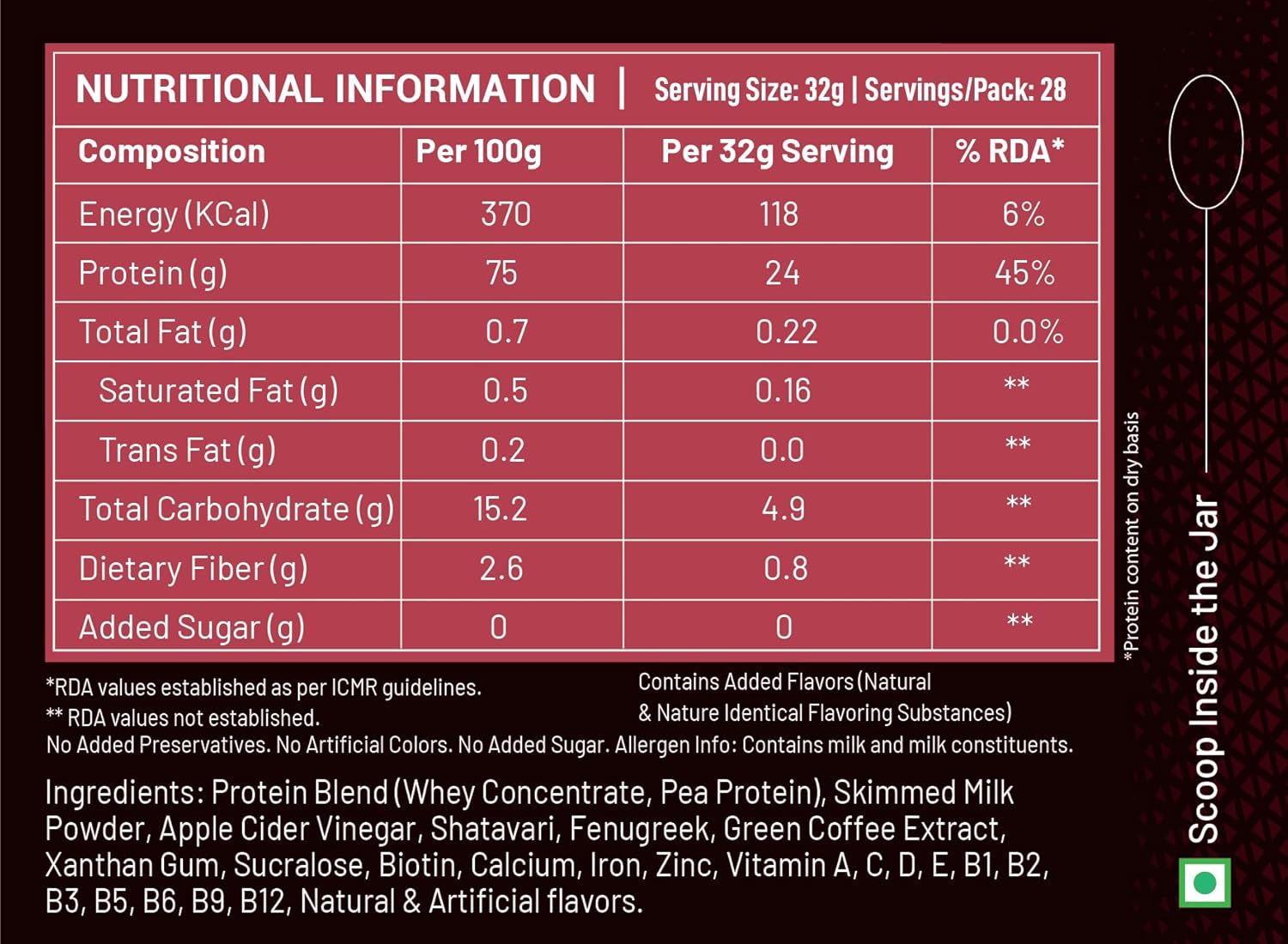 Slimming Whey Women Protein Powder 910gm | Strawberry Flavour | Weight Loss Protein Powder