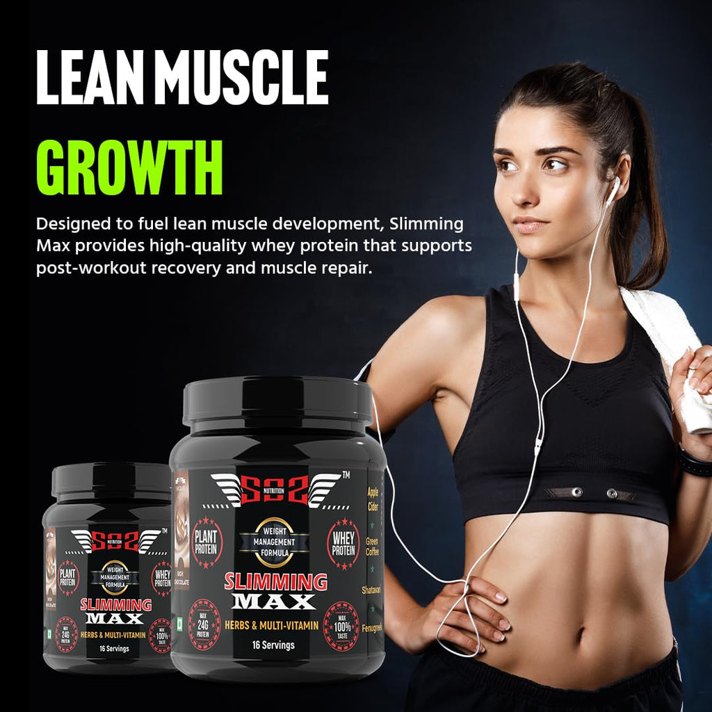 Slimming Max Women Protein Powder 500gm | Chocolate Flavour | Weight Loss Protein Powder