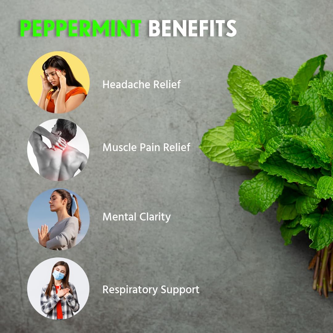 Himalayan Aura Peppermint Essential Oil 30ml – Skin & Aromatherapy Organic & Edible