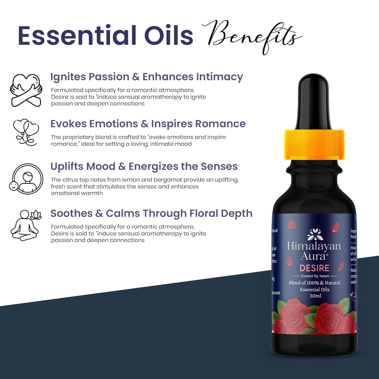 Himalayan Aura Desire Essential Oil 30ml – Natural Aroma for Home & Diffusers