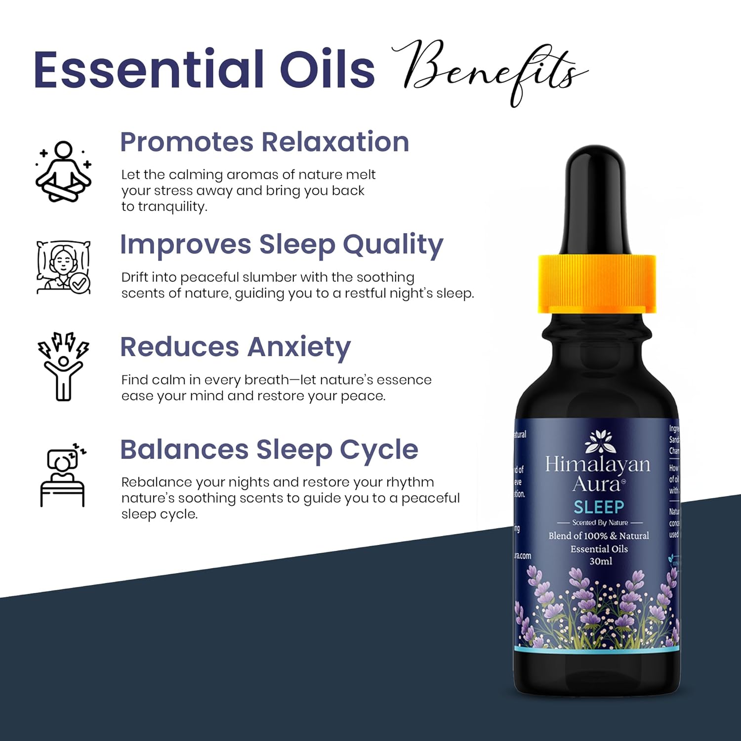 Himalayan Aura Sleep Essential oil for Home diffuser | Lavender Essential Oil for Aromatherapy | 30ML