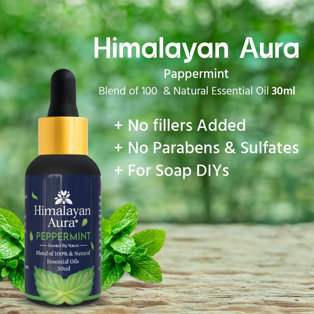 Himalayan Aura Peppermint Essential Oil 30ml – Skin & Aromatherapy Organic & Edible