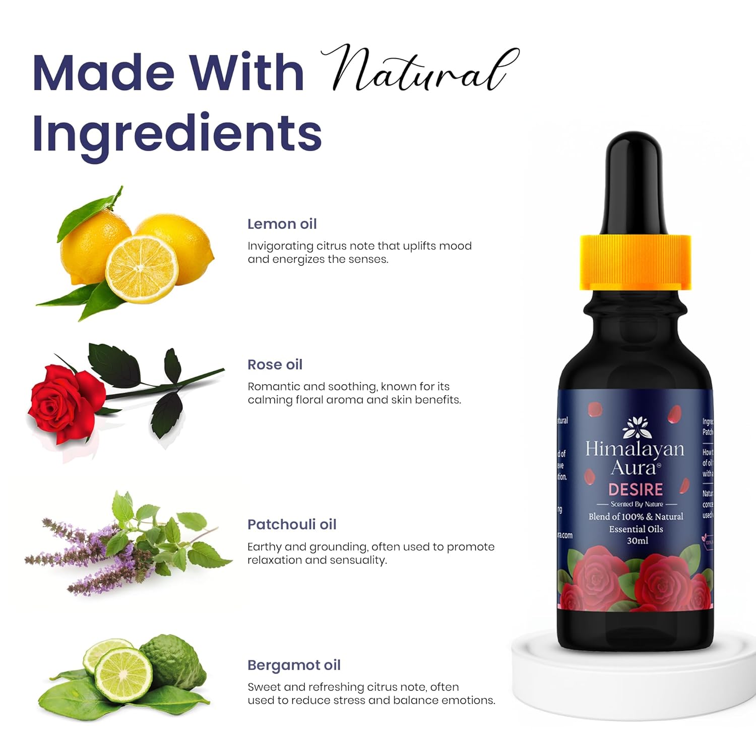 Himalayan Aura Desire Essential Oil 30ml – Natural Aroma for Home & Diffusers