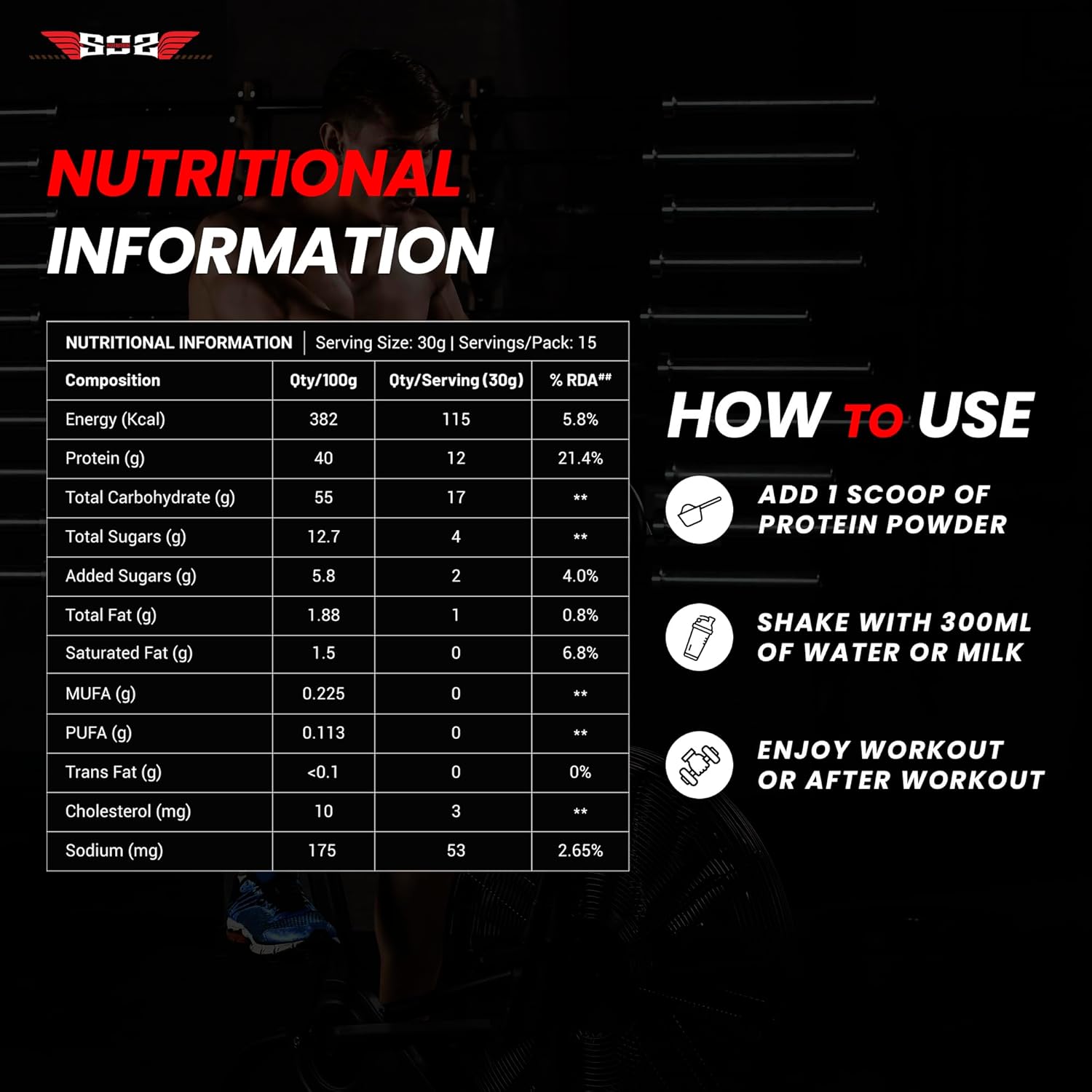 SOS Nutrition Gold Whey Protein Powder (Chocolate 454g) (Pack of 2) For Men Women 5.5g BCAAs, 30 Serving