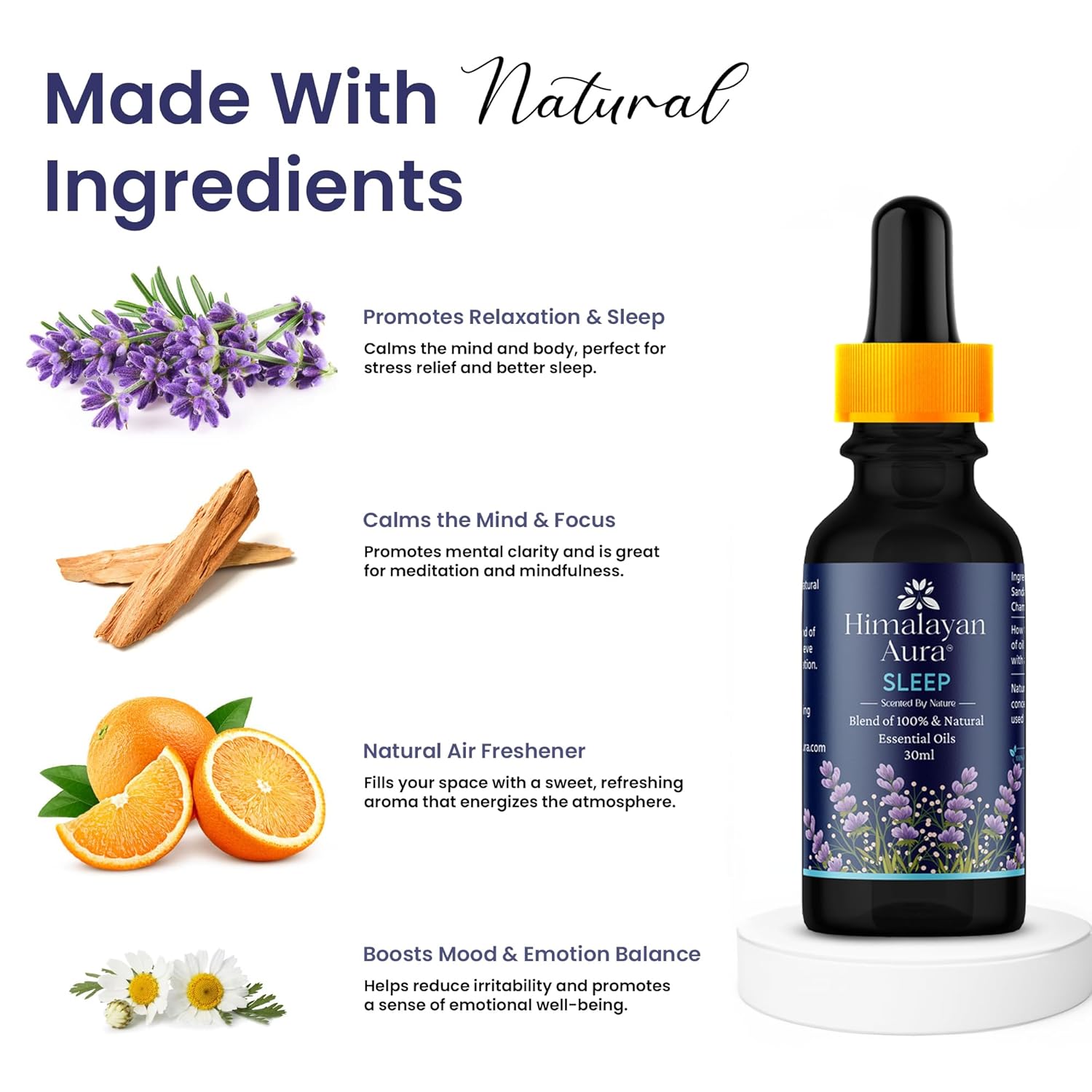 Himalayan Aura Sleep Essential oil for Home diffuser | Lavender Essential Oil for Aromatherapy | 30ML