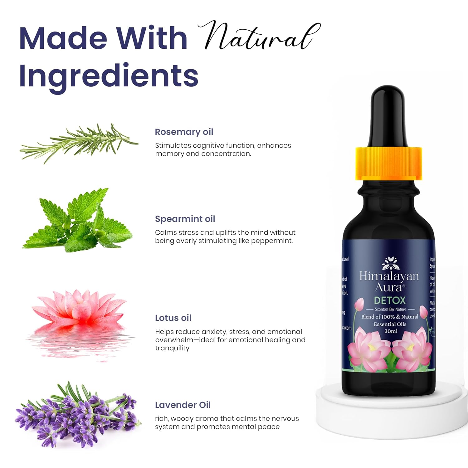 Himalayan Aura Detox Essential Oil |100% Pure & Natural Essential Oils with Therapeutic Grade for Cleansing, Healing, and Aromatherapy | 30 ML