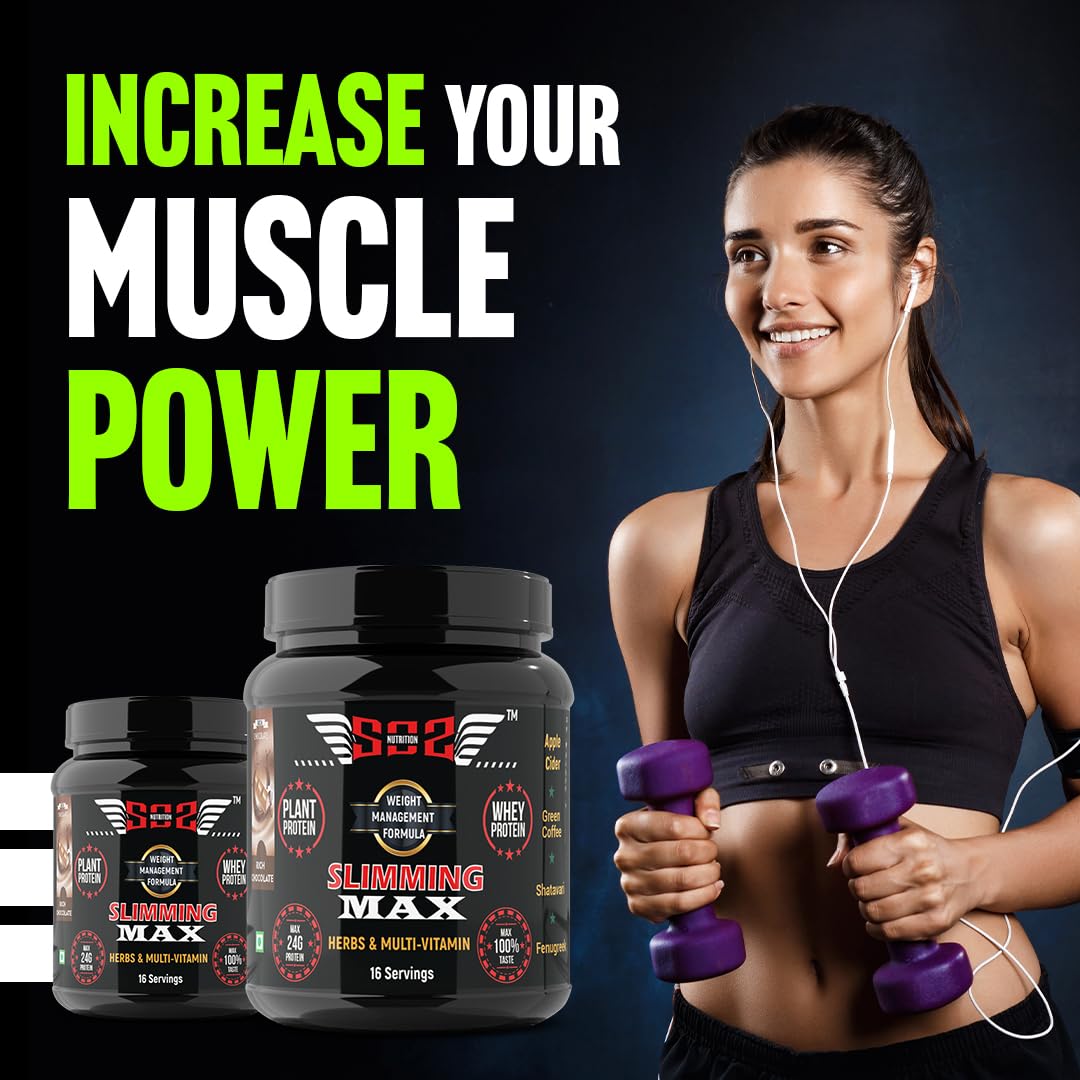 Slimming Max Women Protein Powder 500gm | Chocolate Flavour | Weight Loss Protein Powder