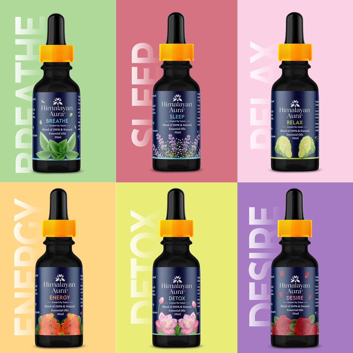 Himalayan Aura Breathe Essential Oil | Clear Breathing, Pure Essential Oil for Breathing & Relaxation | Aromatherapy | 30 ML