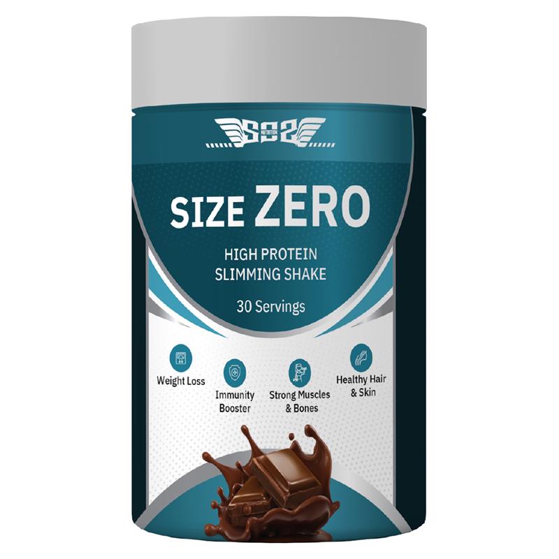 SOS Nutrition Size Zero Slimming Shake High Protein Whey & Plant Blend with Herbs & Multivitamins (Chocolate, 300g)