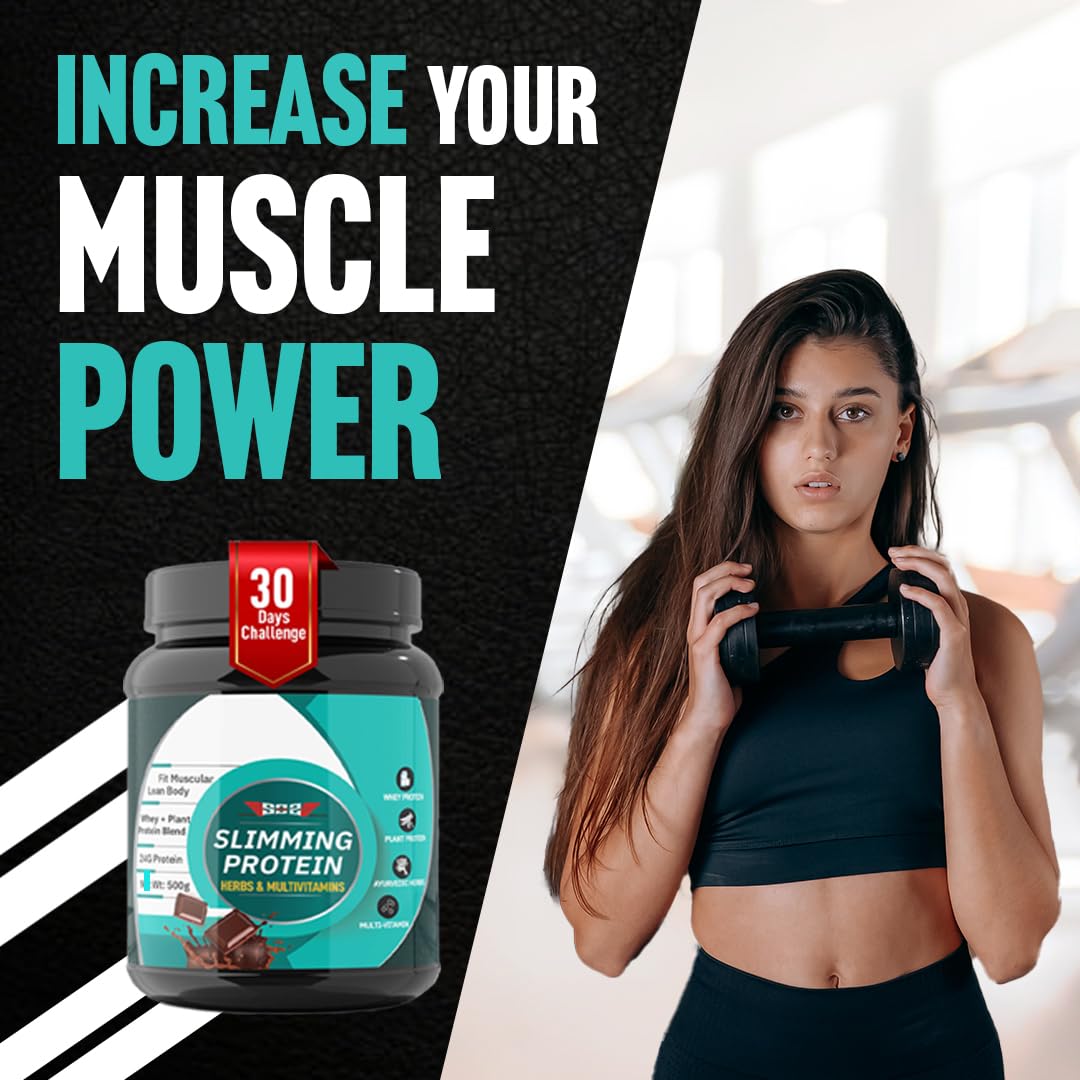 SOS Nutrition Slimming Whey Protein Powder for Women 500gm | Weight Loss Protein Powder
