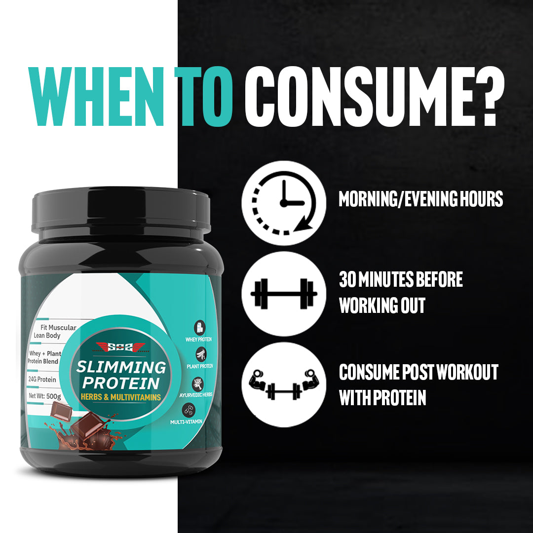 SOS Nutrition Slimming Whey Protein Powder for Women 500gm | Weight Loss Protein Powder