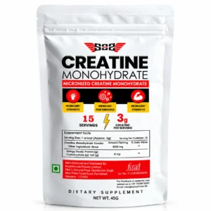 SOS Nutrition Creatine Monohydrate Powder Supplement, Pure Micronised, Enhanced Muscle Strength & Power (45G, Unflavoured)