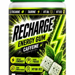 Supplenex NeuroGum – Energy & Focus Caffeine Gum with L-Theanine (5 Mint Energy Gums)